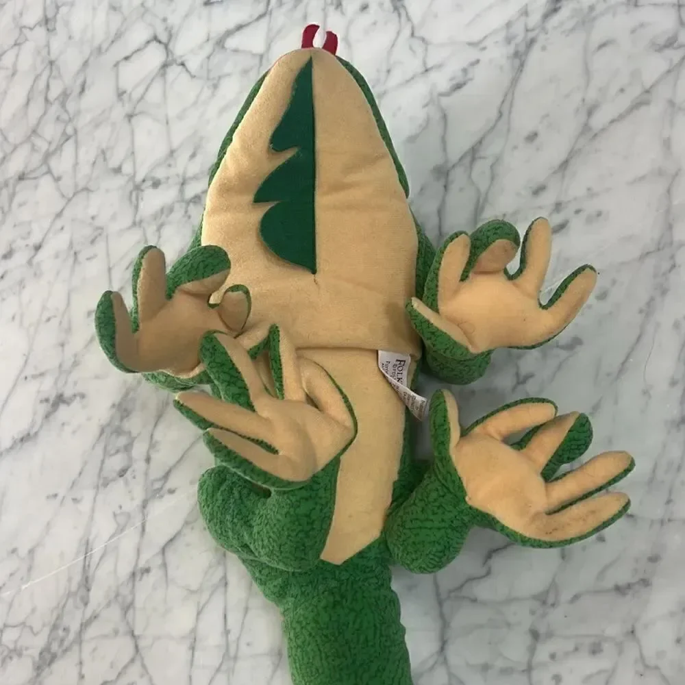 Folkmanis Furry Folk Lizard Iguana Hand Puppet Folktails Gecko Full Body